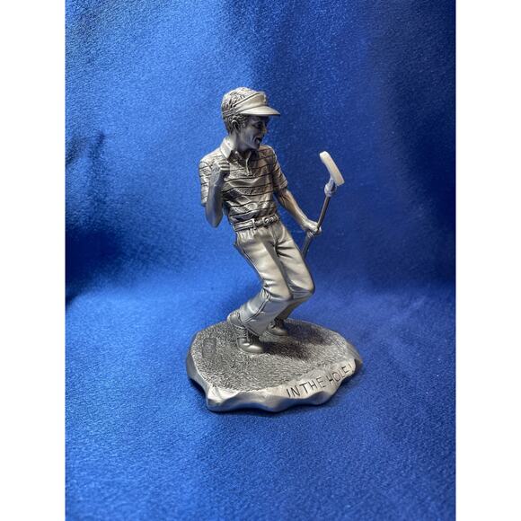 Barry Austin In The Hole Detailed Pewter Golfing Sculpture - Picture 2 of 9